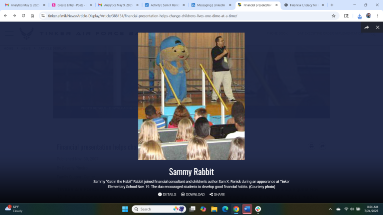 Sammy Rabbit Tinker Air Force Base Presentation