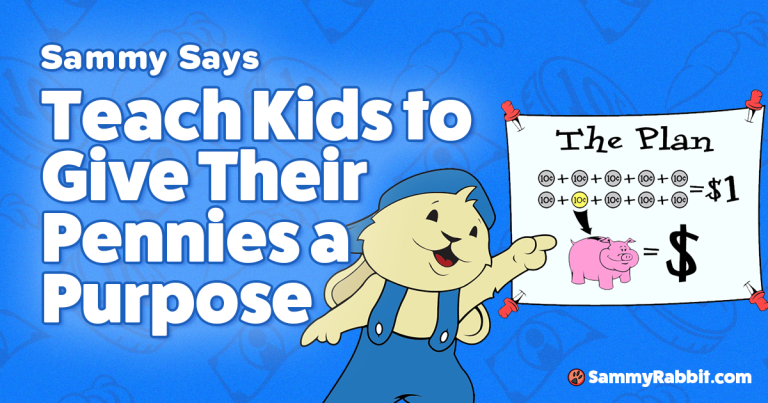 Sammy Rabbit Says - Parents Teach Kids to Give Their Pennies a Purpose