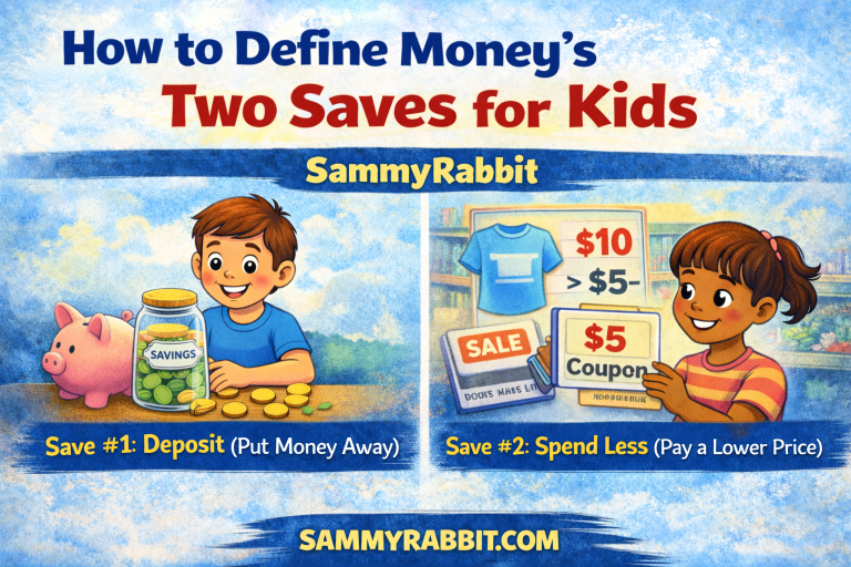 Sammy Rabbit Blog | How to define money's two saves for kids