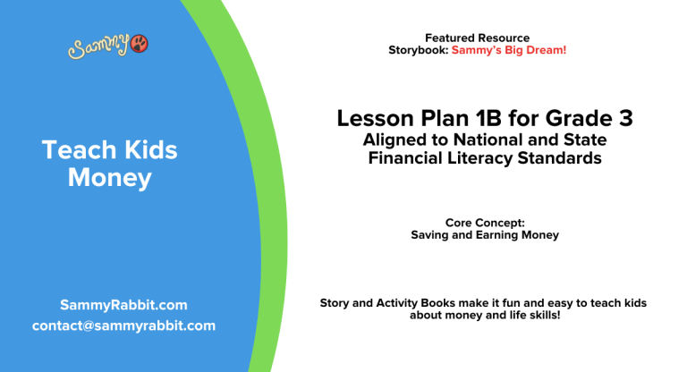 LessonPlan.Grade3.SammysBigDream — Saving and Earning Money 1B