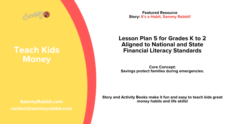 It's a Habit Sammy Rabbit: Lesson Plan 4 for Grades K–2 | Savings protects you and your family