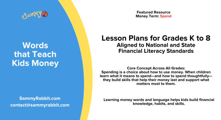Standards-Aligned Financial Literacy Lesson Plan (Grades K–8): Money Word — Spend