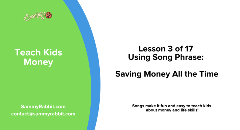 Lesson 3 of the Get in the Habit song teaching kids to save money consistently.